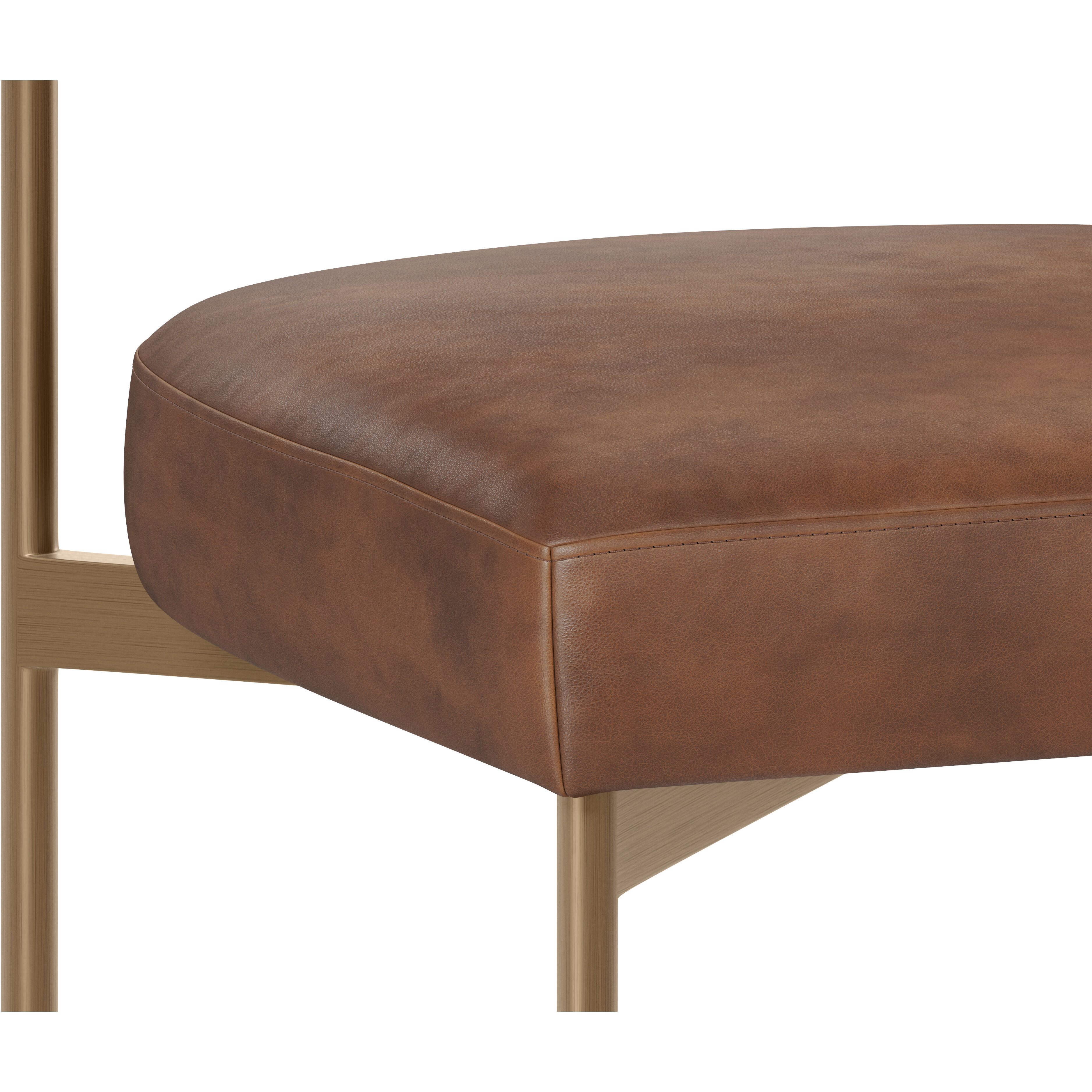 Seneca Antique Brass / Bravo Cognac Dining Chair